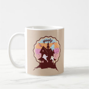 Retro-Halloween-Kostüm Grusel-Haus-Geist Kaffeetasse
