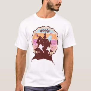 Retro-Halloween-Kostüm Grusel-Haus-Geist T-Shirt