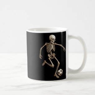Retro-Halloween-Kostüm Skelett-Fußball lustig Männ Kaffeetasse