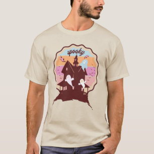 Retro Halloween Kostüm Spooky Spuk House Ghost T-Shirt