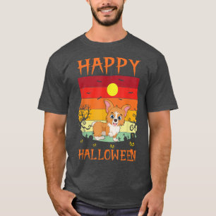 Retro Halloween Kostüme passen Corgi Hund Hallow T-Shirt
