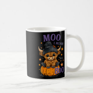 Retro Halloween Kuh Moo I Gemein Boo Funny Fall 1 Kaffeetasse