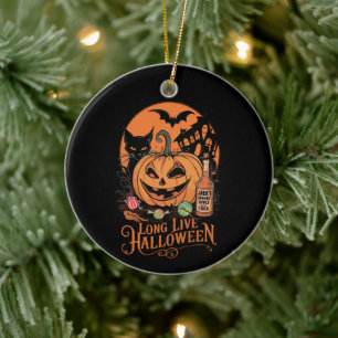 Retro Halloween Lang lebe der Herbst Gruselzeit  Keramik Ornament