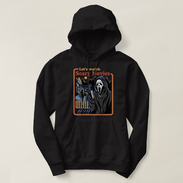 Retro Halloween Lass's Watch Beängstigend Horror M Hoodie (Design vorne)