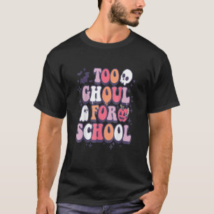 Retro-Halloween-Lehrer-Ghosts-Groovy-Schule-Streic T-Shirt