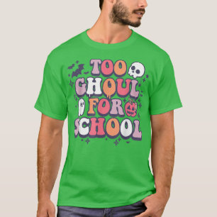 Retro Halloween Lehrer Ghouls Groovy School Trick T-Shirt