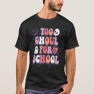 Retro Halloween Lehrer Ghouls Groovy School Trick T-Shirt