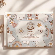 Retro Halloween Little Boo Baby Raffle Diapper