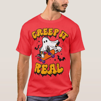 Retro Halloween, mach es echt, Vintage-Geist Hallo T-Shirt