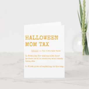 Retro Halloween Mama Tax Definition Trick oder Beh Karte