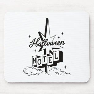 Retro-Halloween-Motel-Shirt Gruseliges Vintage Ver Mousepad