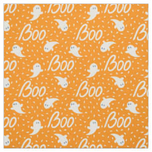 Retro Halloween Muster im Vintagen Cartoon Stil. Stoff