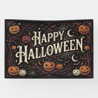 Retro-Halloween-Party-Banner Halloween-Dekoration Banner