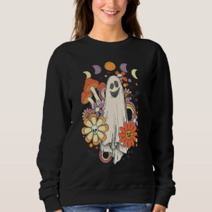 Retro-Halloween-Party Groovy Süßer Gruseliger Geis Sweatshirt