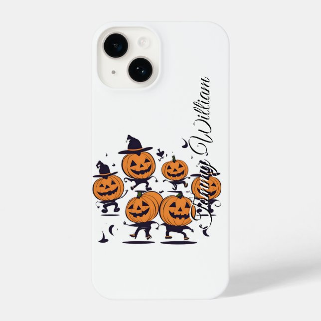 Retro Halloween Pumpkin iPhone Hülle (Rückseite)