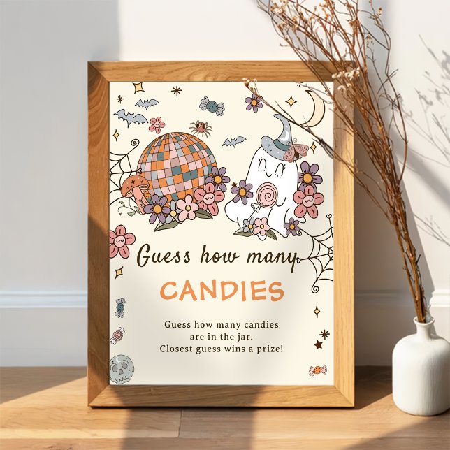 Retro Halloween rät, wie viele Candies Game Poster (Von Creator hochgeladen)