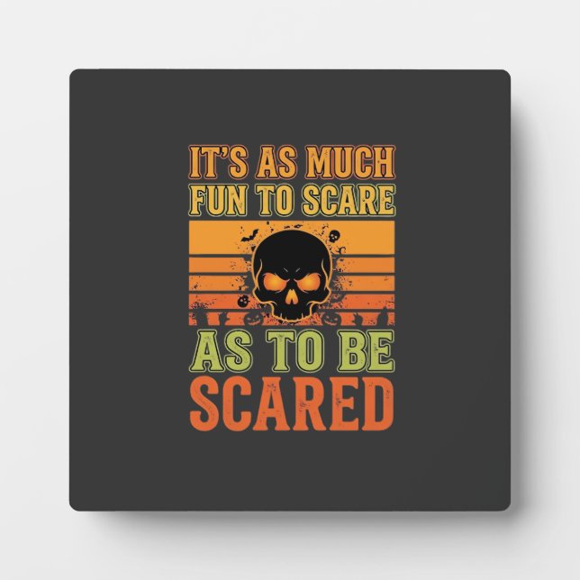 Retro Halloween Scare Skull Design_1 Fotoplatte (Vorderseite)