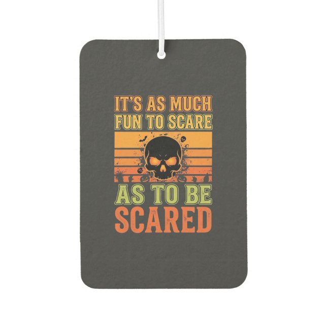 Retro-Halloween-Schreck-Schädel-Design_1 Autolufterfrischer (Vorderseite)