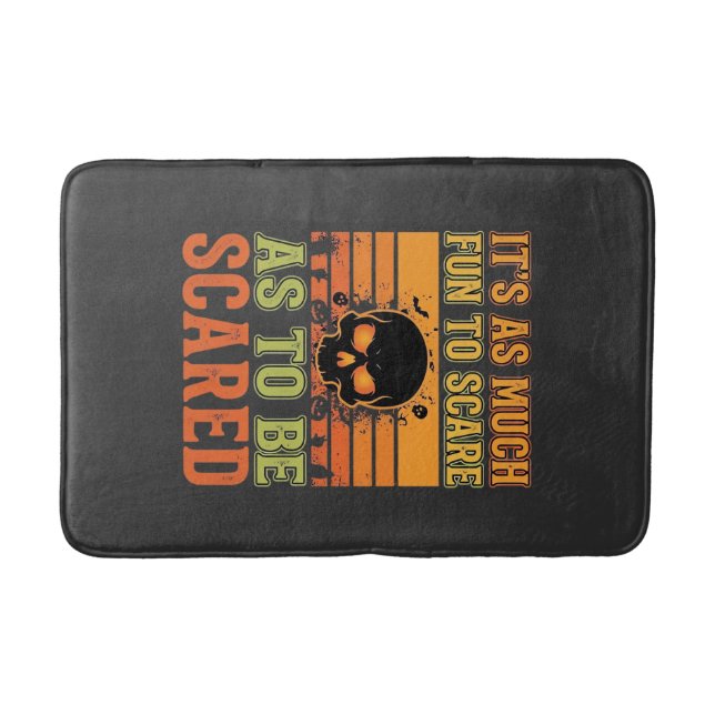 Retro-Halloween-Schreck-Schädel-Design_1 Badematte (Vorderseite)