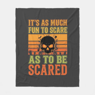 Retro-Halloween-Schreck-Schädel-Design_1 Fleecedecke