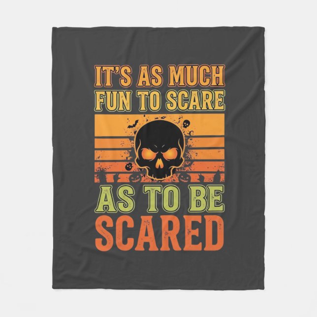 Retro-Halloween-Schreck-Schädel-Design_1 Fleecedecke (Vorderseite)