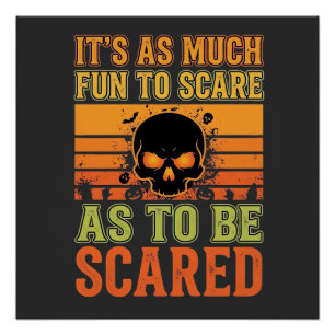 Retro-Halloween-Schreck-Schädel-Design_1 Poster