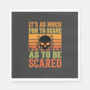 Retro-Halloween-Schreck-Schädel-Design_1 Serviette