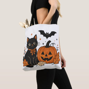 Retro-Halloween-Schwarze-Katze-Kürbis-All-Over-Pri