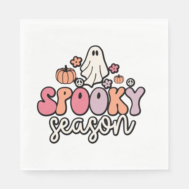 Retro Halloween Serviette (Vorderseite)