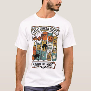 Retro-Halloween-Shirt mit vintage-spooky gestreift T-Shirt