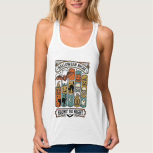 Retro-Halloween-Shirt mit vintage-spooky gestreift Tank Top