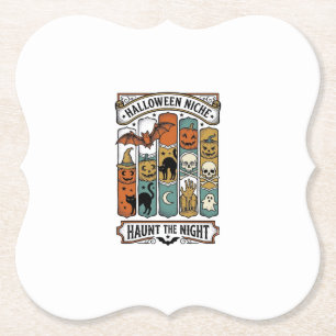 Retro-Halloween-Shirt mit vintage-spooky gestreift Untersetzer
