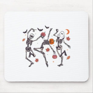 Retro Halloween Skeleton Dancing Pumpkin Geschenk Mousepad