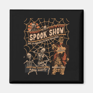 Retro Halloween Skeleton Horror Monster Mitternach Magnet