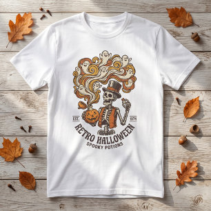 Retro-Halloween-Skelett-Gruseltrank T-Shirt