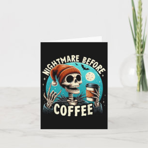 Retro Halloween Skelettkaffee Tasse Beängstigende Karte