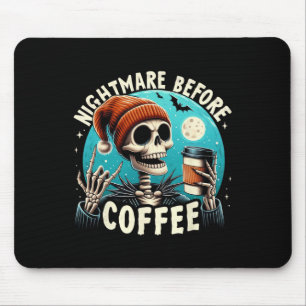 Retro Halloween Skelettkaffee Tasse Beängstigende  Mousepad