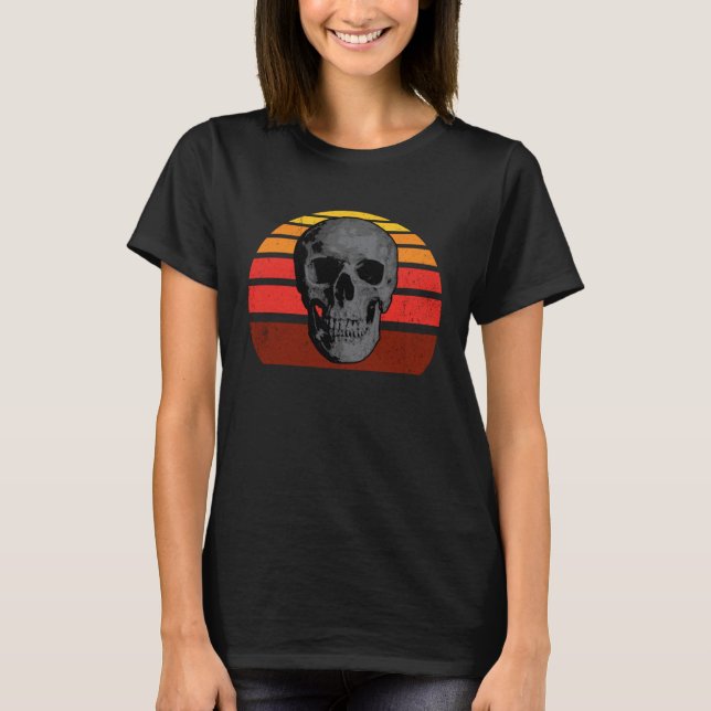 Retro Halloween skull cool horror motif monster vi T-Shirt (Vorderseite)