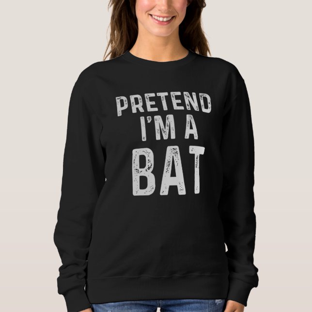Retro Halloween, so als wäre ich ein Bat Easy Lazy Sweatshirt (Vorderseite)