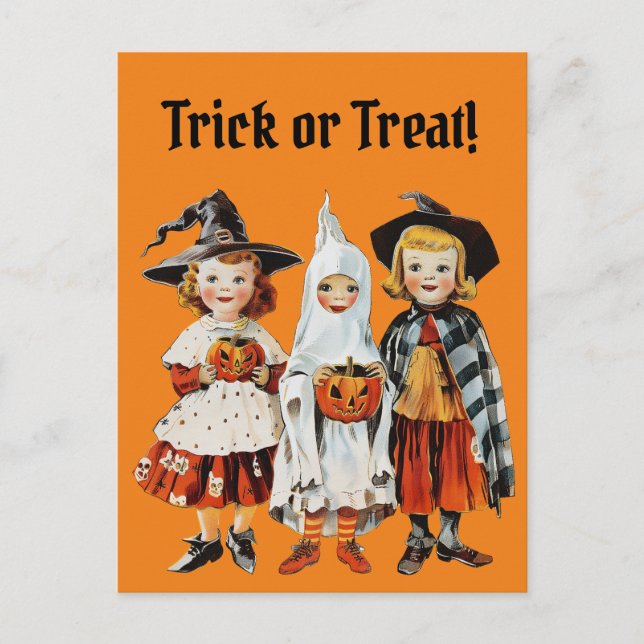 Retro Halloween Spooky Saison Postkarte (Vorderseite)