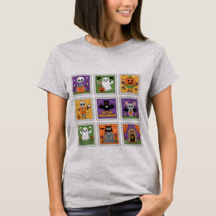 Retro-Halloween-Stempel   Süße Vintage-Halloween-  T-Shirt
