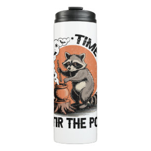 Retro Halloween Verwildert Zeit, um den Topf aufzu Thermosbecher