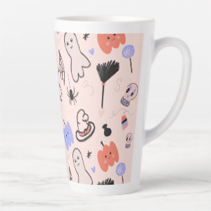Retro Halloween Vintage Doodles Milchtasse