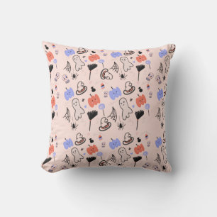 Retro-Halloween-Vintage-Theme-Doodle Kissen