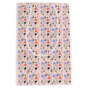 Retro-Halloween-Vintage-Themen-Doodle Mittlere Geschenktüte