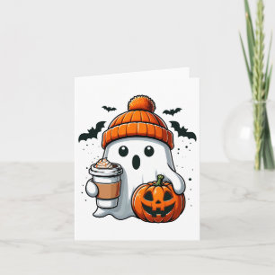 Retro Halloween Women Shirt Niedlich Ghost Drink P Karte