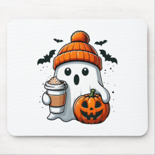 Retro Halloween Women Shirt Niedlich Ghost Drink P Mousepad
