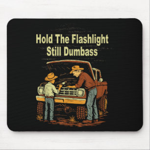 Retro halten Sie die Blitzleuchte still Dumb Auto Mousepad