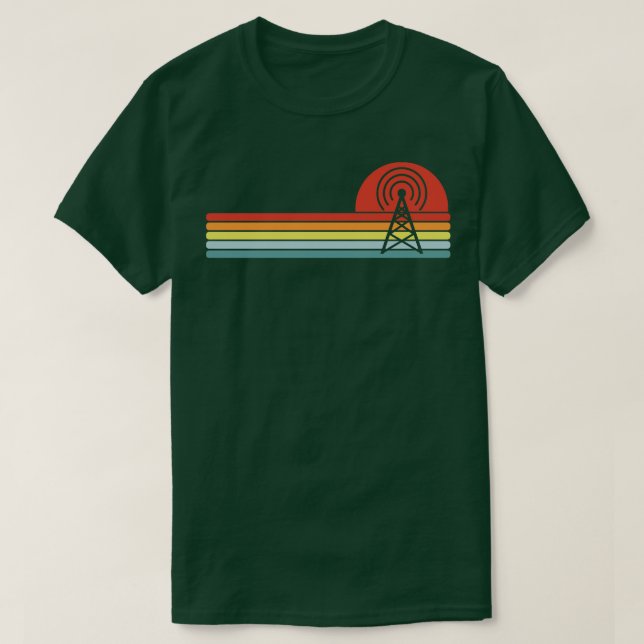 Retro Ham Radio Antenne T-Shirt (Design vorne)