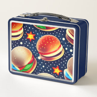 Retro Hamburgers Metall Brotdose